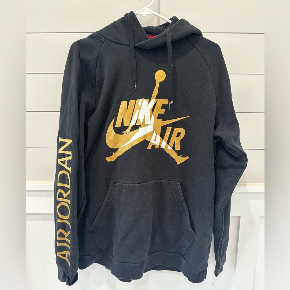 Nike Air Jordan Jumpman Classics Black Pullover Hoodie Sweater‎ Men's Size L